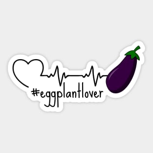 Eggplant in A Heartbeat Sticker